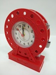 Колесо обозрения-часы-будильник красный 14см